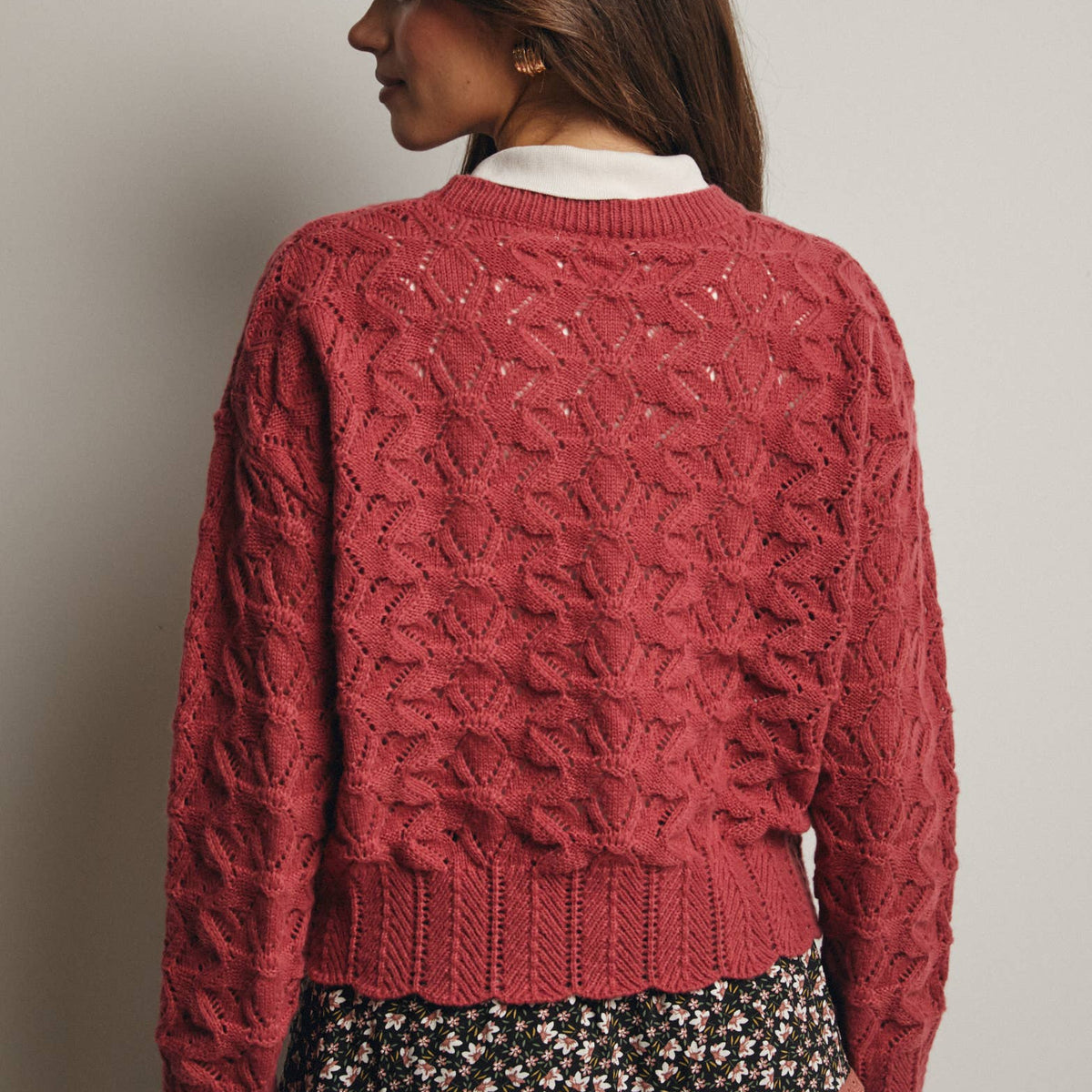 Willow Open-Knit Pointelle Sweater