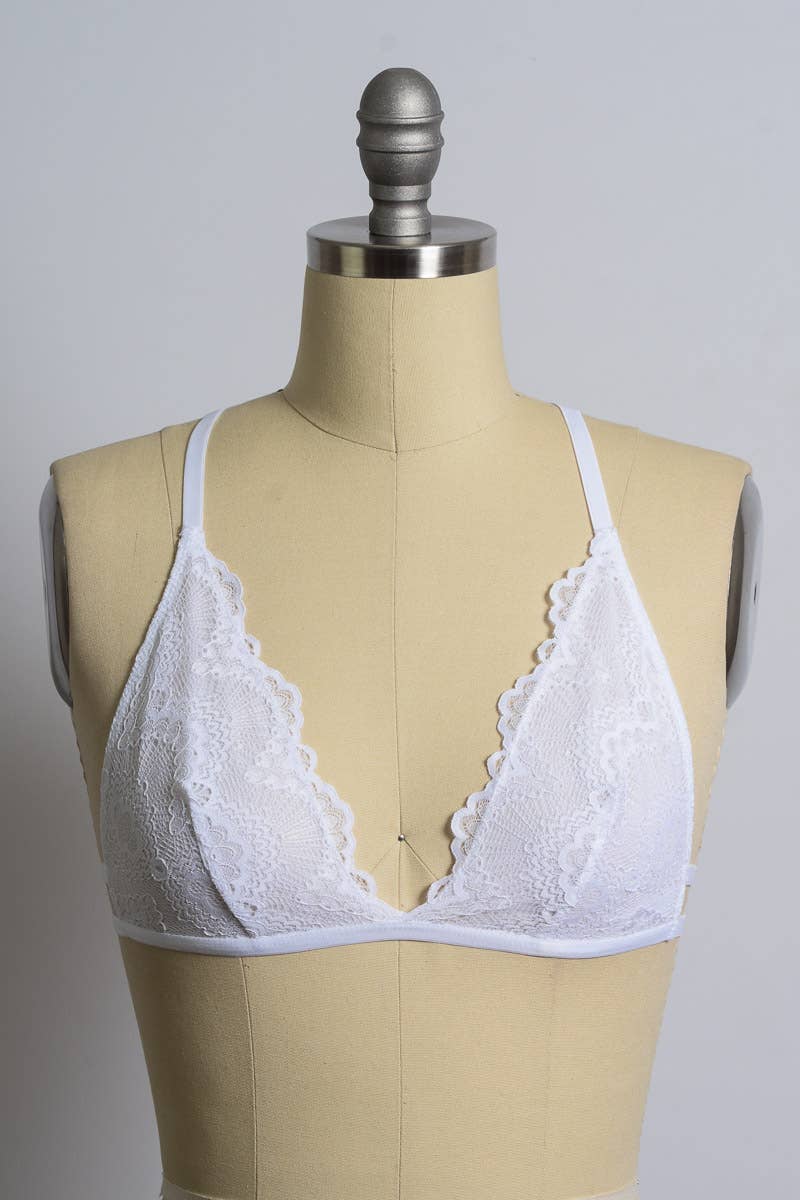 Leto Accessories - Flirty Triangle Lace Bralette – Y-Back Chic △