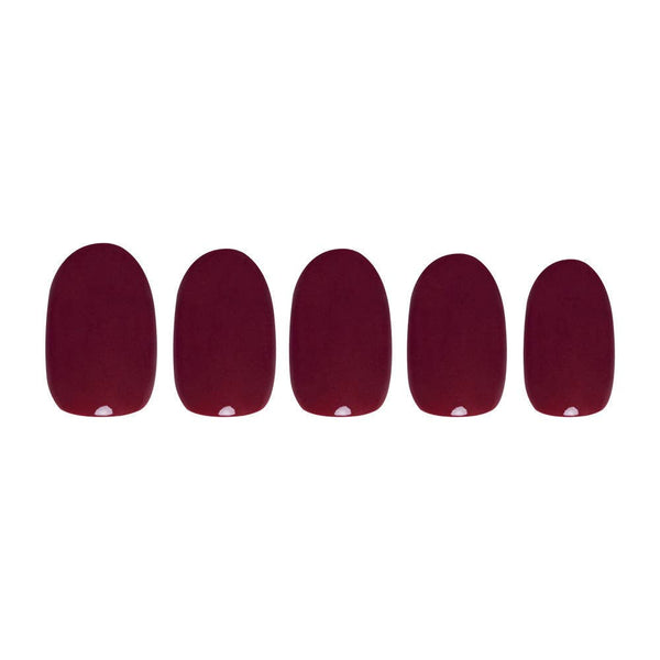 Glamnetic - Berry Maroon Press-On Nails | Fall Solids | Short Round