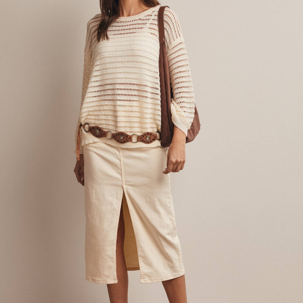 Callie Knit Stripe Sweater Top