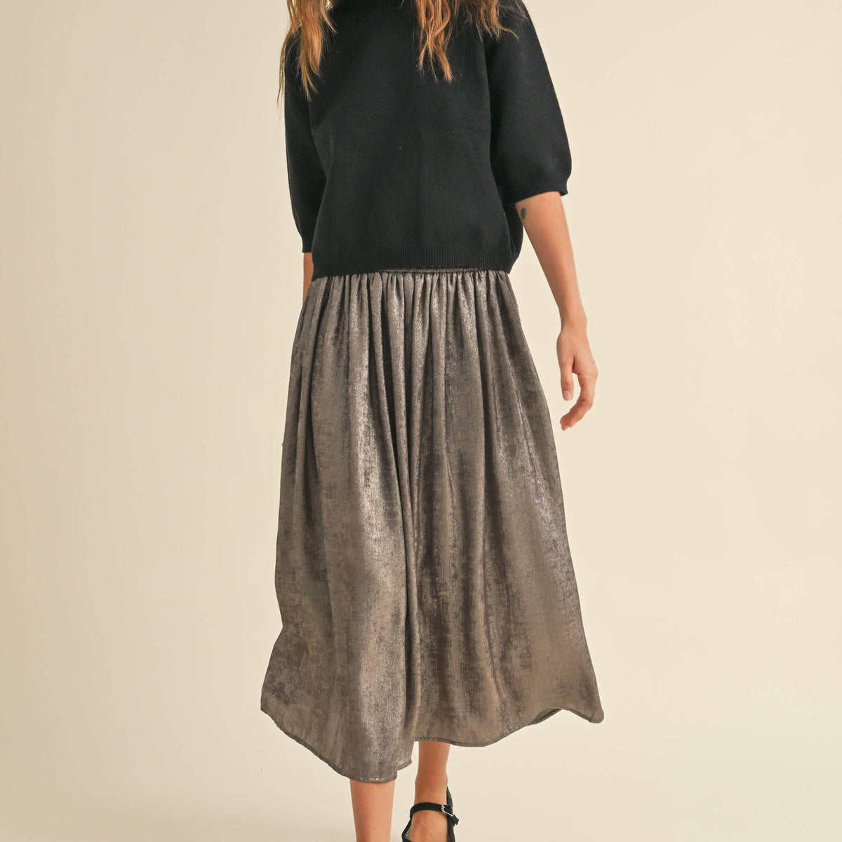 Gewn Short Sleeve Sweater Top