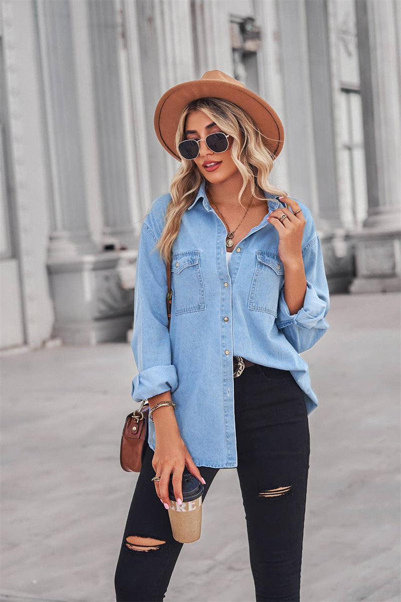 Button Up Jean Shirt