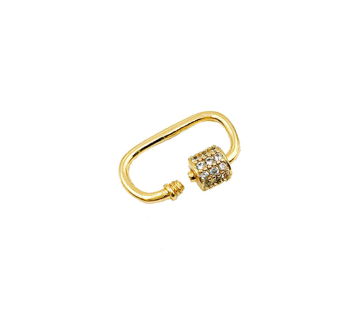 Beads Creation - Gold Filled Carabiner Screw Clasp, Oval Screw Clasp, CL336XS