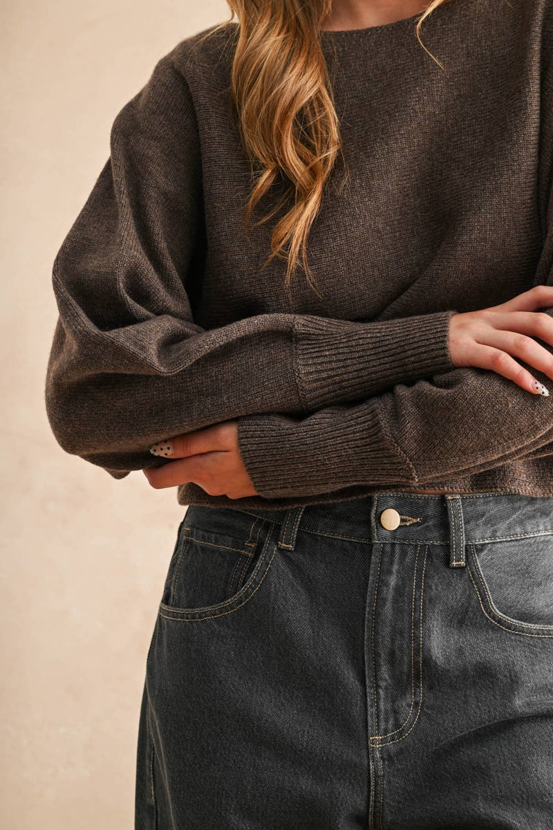 Boat Neck Sweater Top