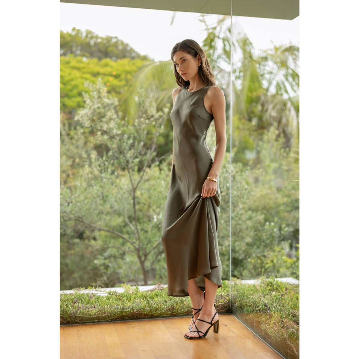 Satin Maxi Dress