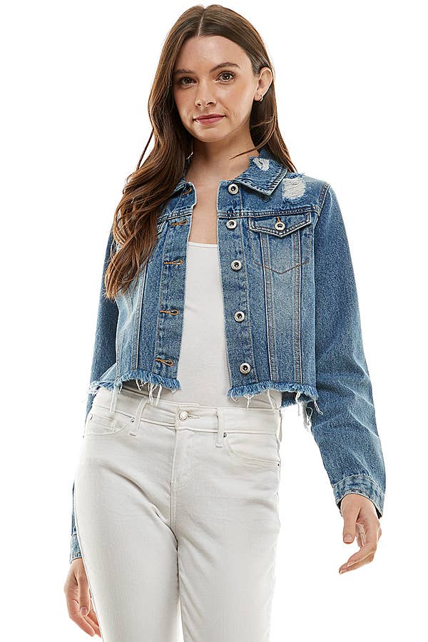 Distressed Denim Jacket