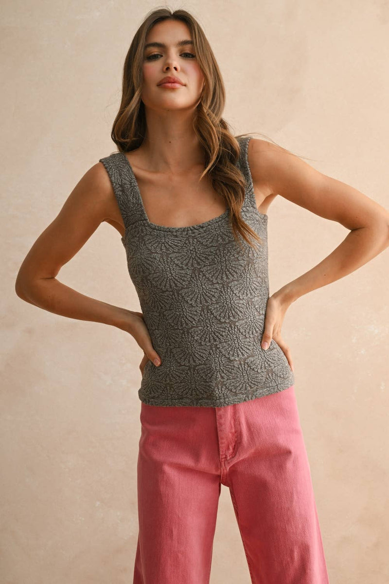 Strechy Washed Detail Knitted Top
