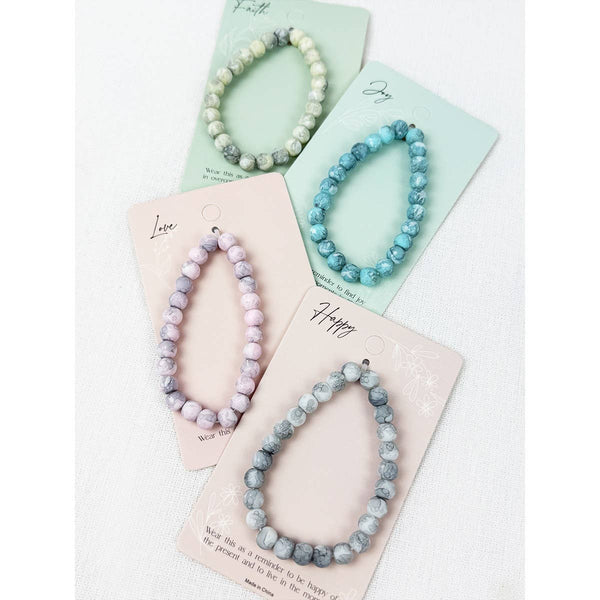 Inspirational Card with Elegant Stone Bracelet