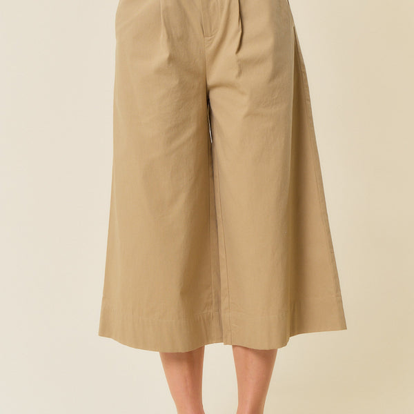 Cropped Wide-Leg Trousers