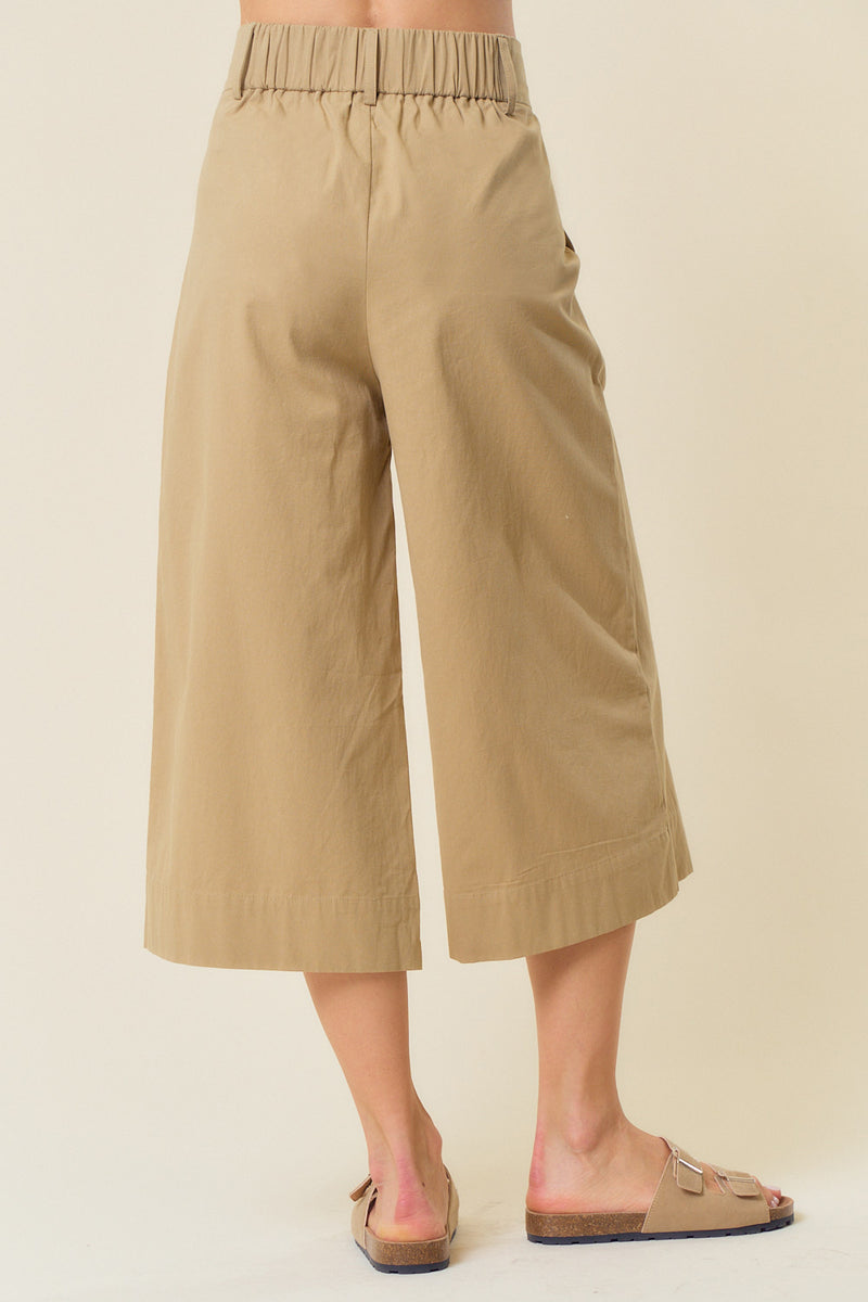 Cropped Wide-Leg Trousers