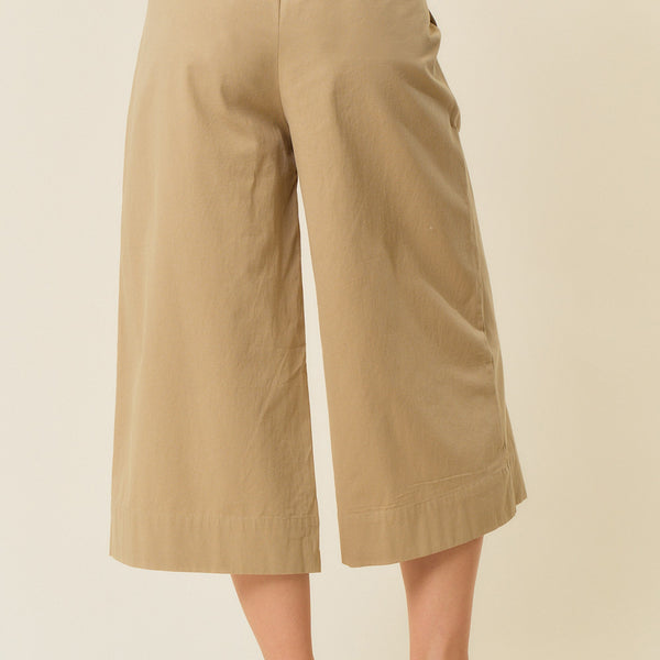 Cropped Wide-Leg Trousers