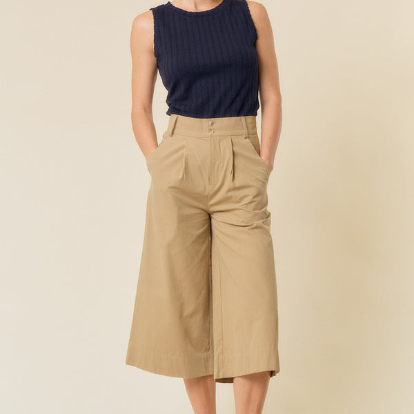 Cropped Wide-Leg Trousers