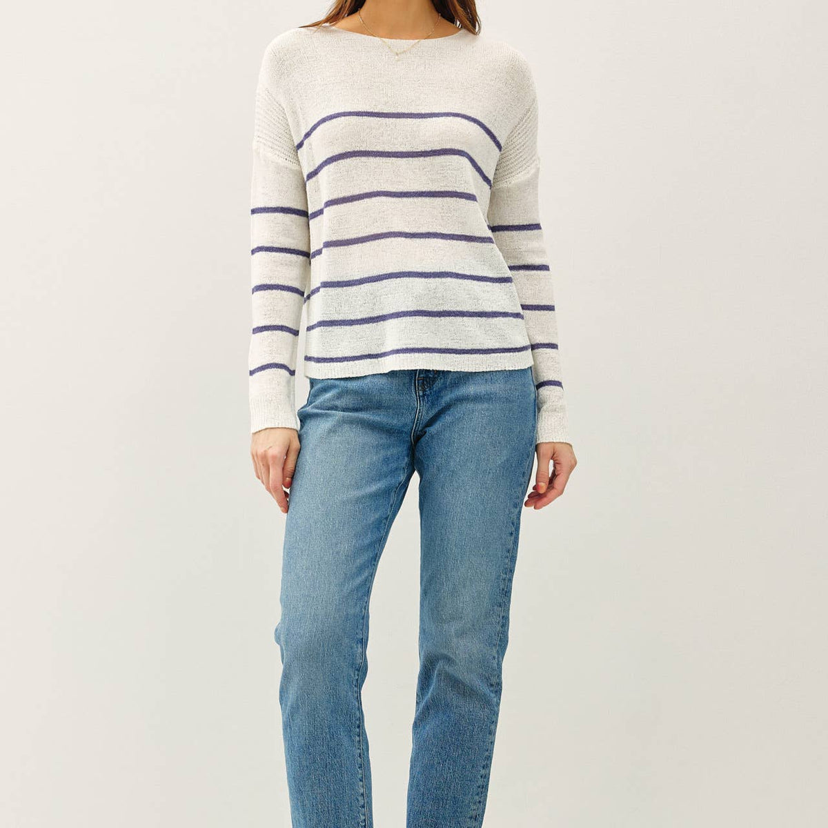 Bell Striped Lightweight Sweater