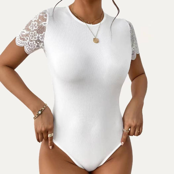 Tie-Back Short Sleeve Bodysuit