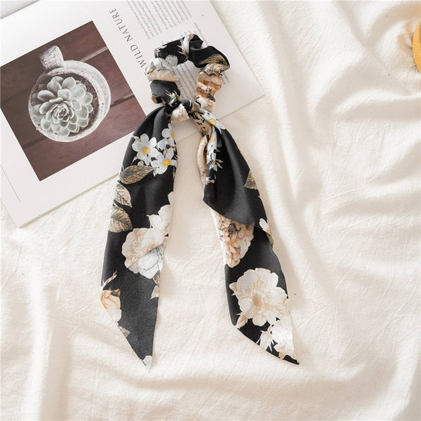 Floral Scrunchi with Tails