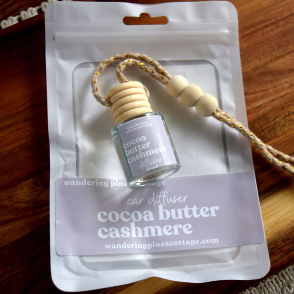Wandering Pines Cottage - Hanging Car Diffuser 8 ml Cocoa Butter Cashmere