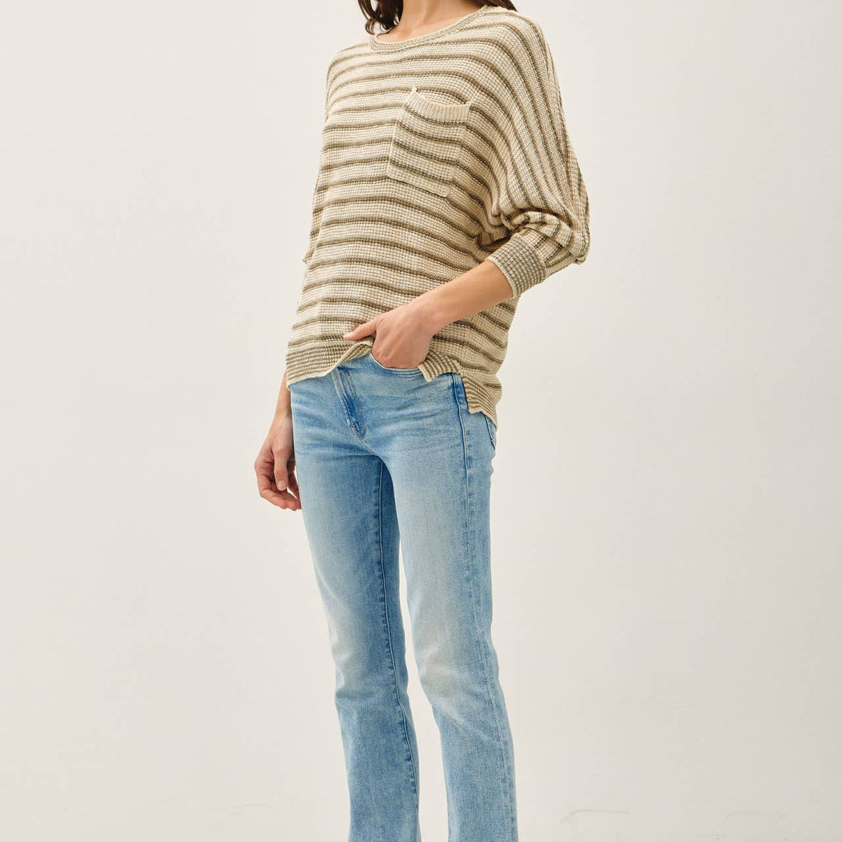 Waffle Knit Dolman Sweater