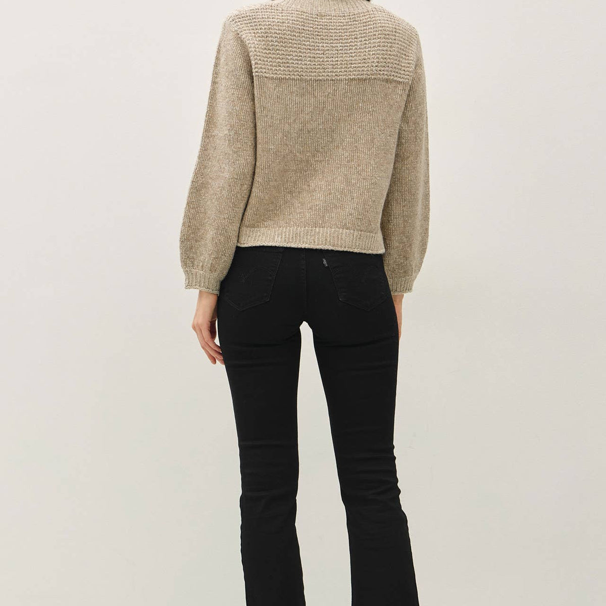 Textured Knit Crewneck Sweater