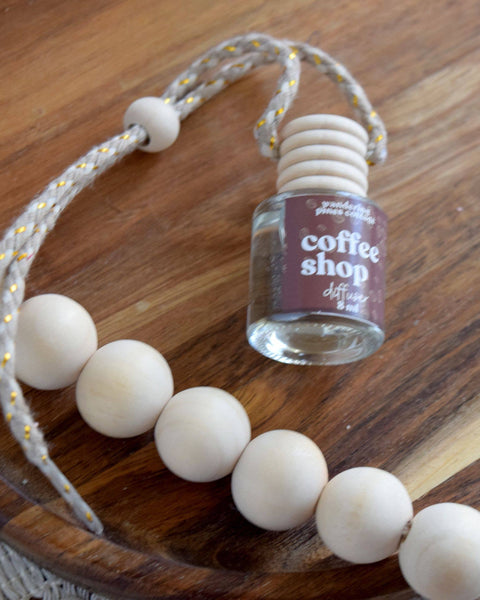 Wandering Pines Cottage - Hanging Car Diffuser 8 ml Coffee Shop