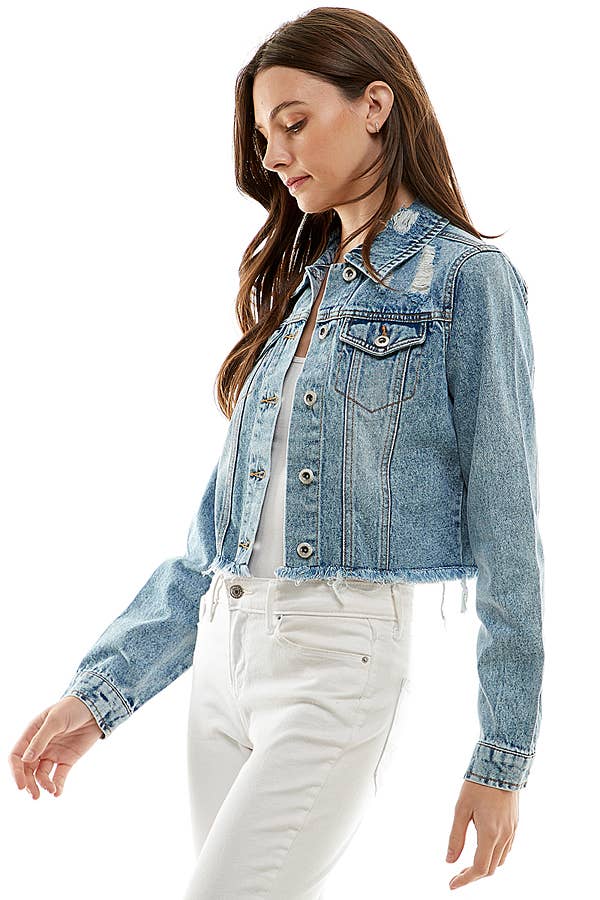 Distressed Denim Jacket