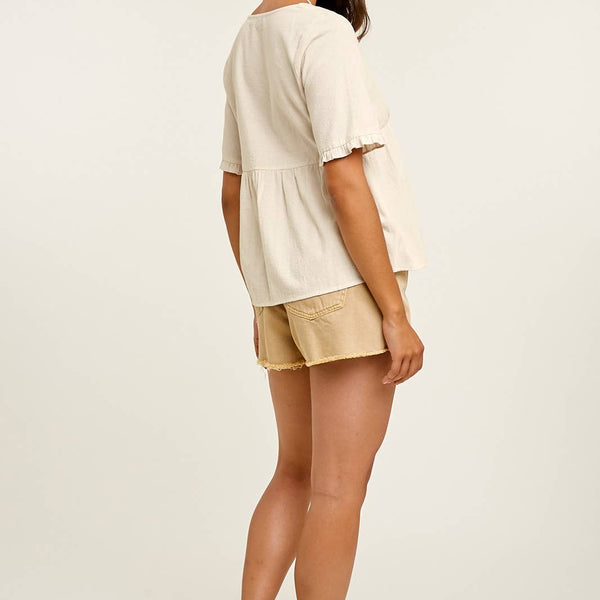 Victora V-Neck Babydoll Top