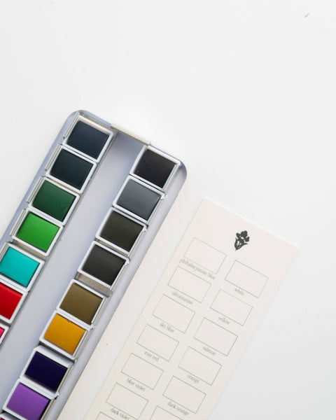 24 Color Watercolor Paint Palette