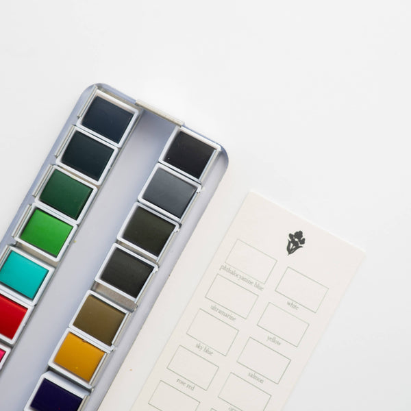 24 Color Watercolor Paint Palette