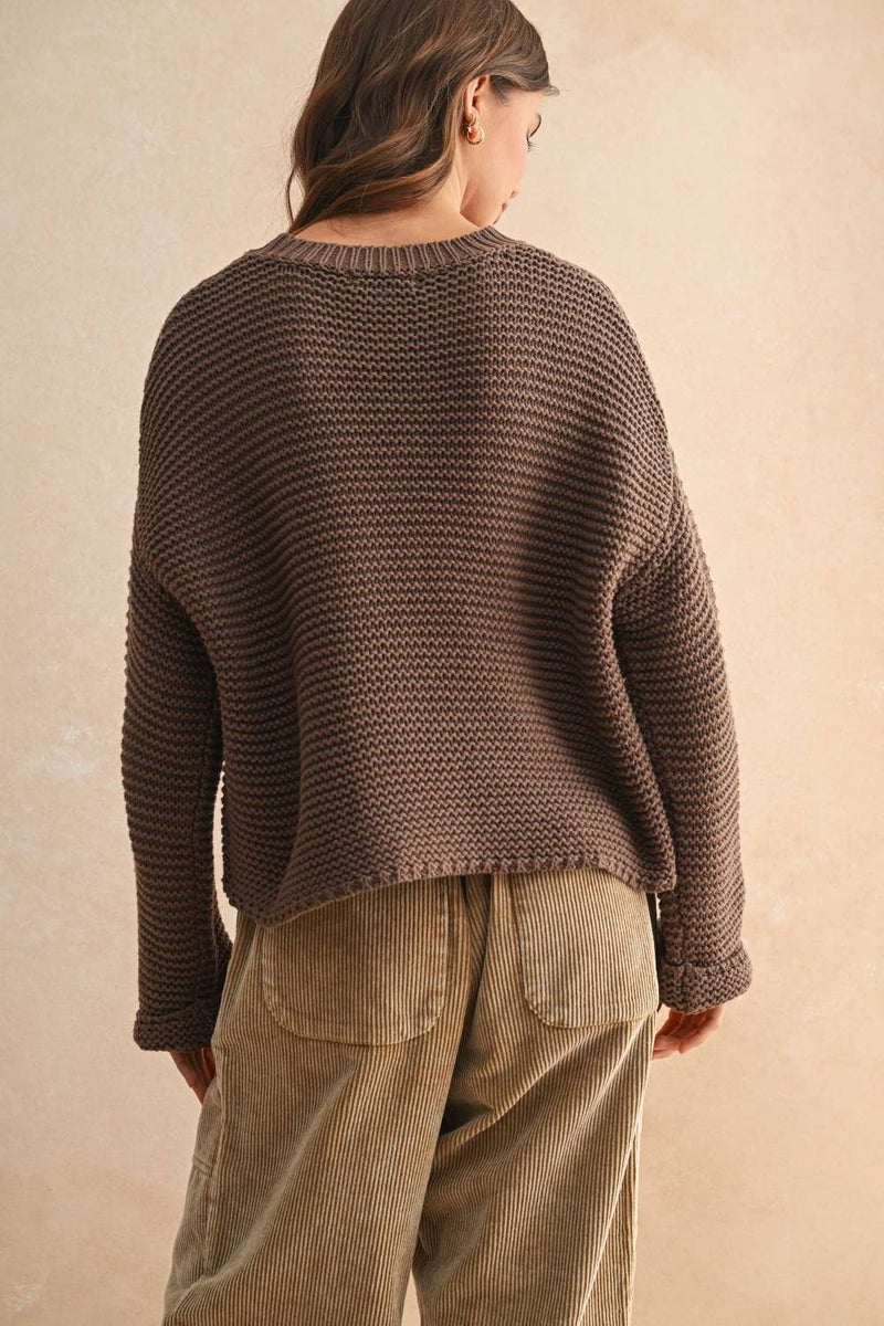 Round Neck Knitted Sweater
