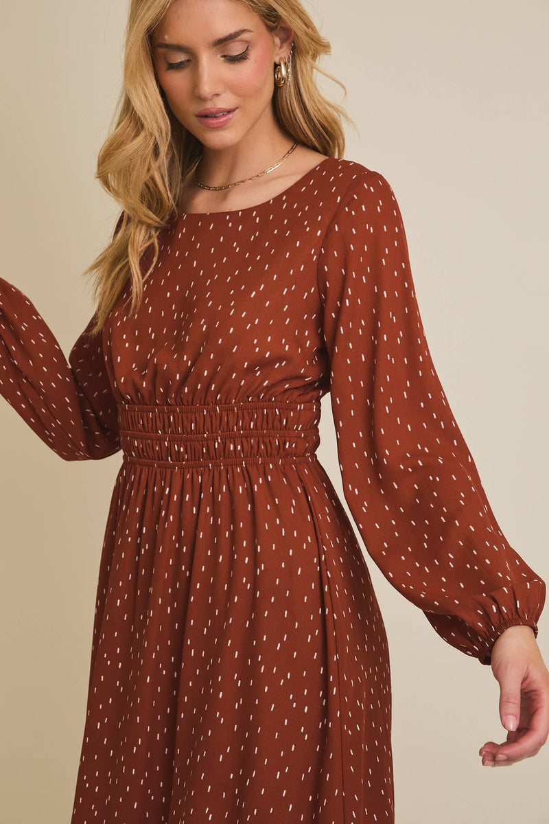 Sammy Round Neck Long Sleeve Dress