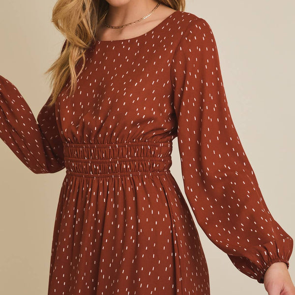Sammy Round Neck Long Sleeve Dress