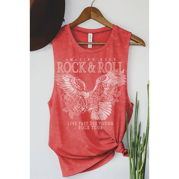 AMAZING ROCK N ROLL GRAPHIC TANK TOP