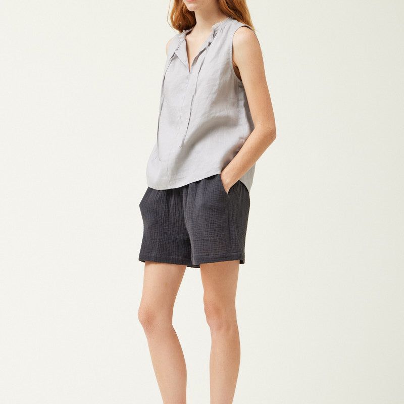 Sleeveless Linen Top