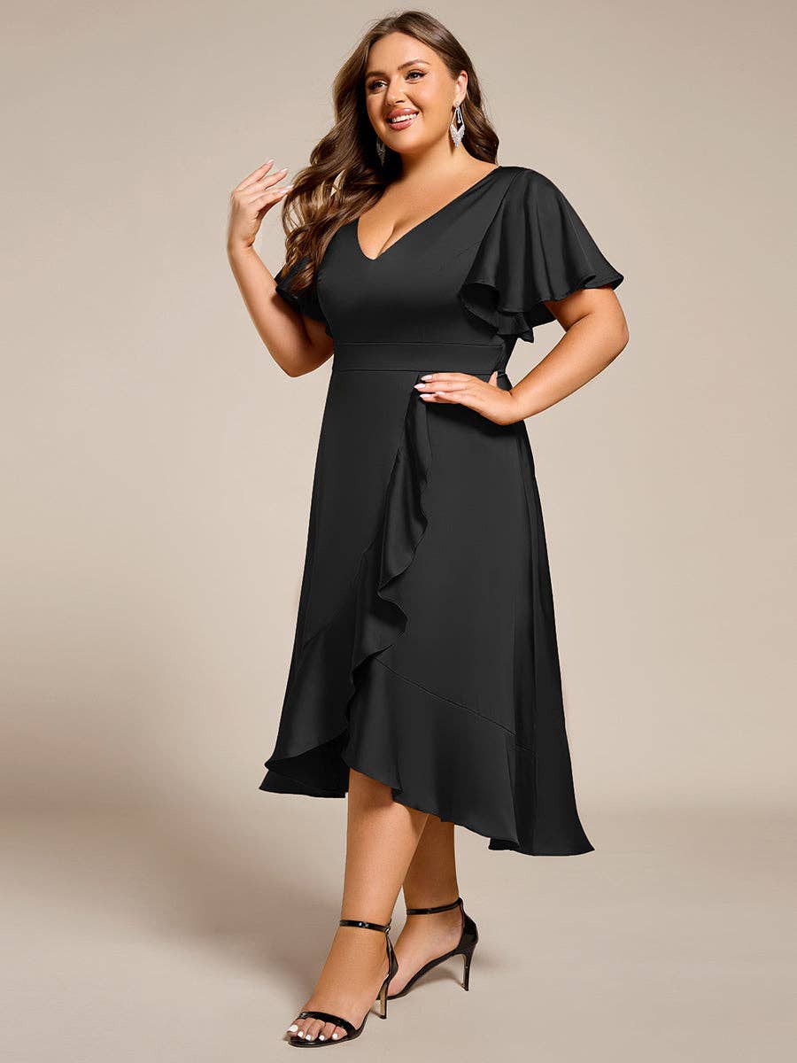 Elegant Satin Midi Dress
