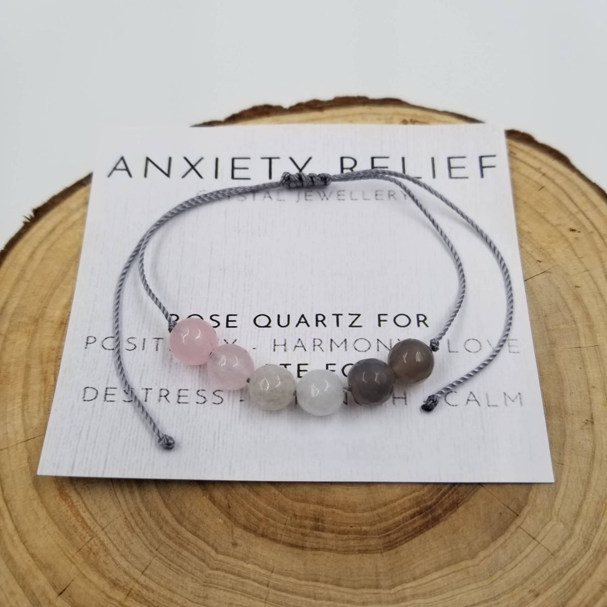 Anxiety Reliet Natural Crystal Bead Bracelet