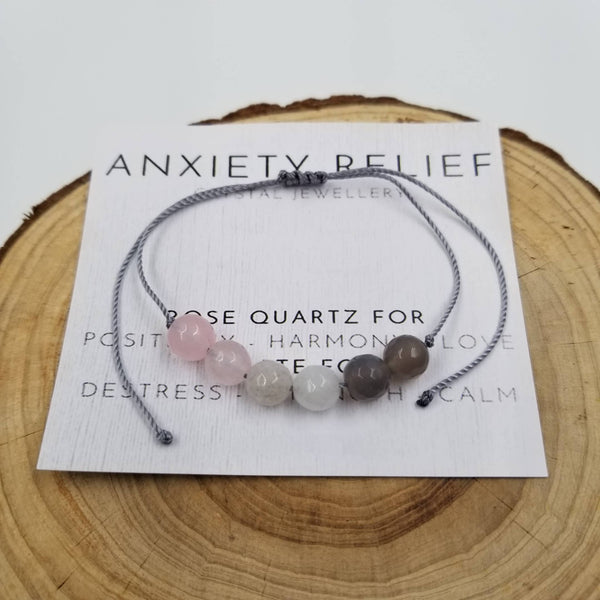 Anxiety Reliet Natural Crystal Bead Bracelet