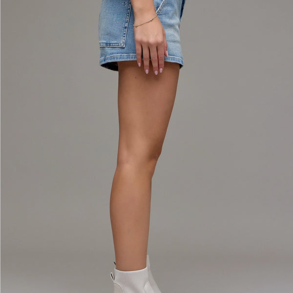 Finn Medium Light High Rise Stretch Shorts- Hidden