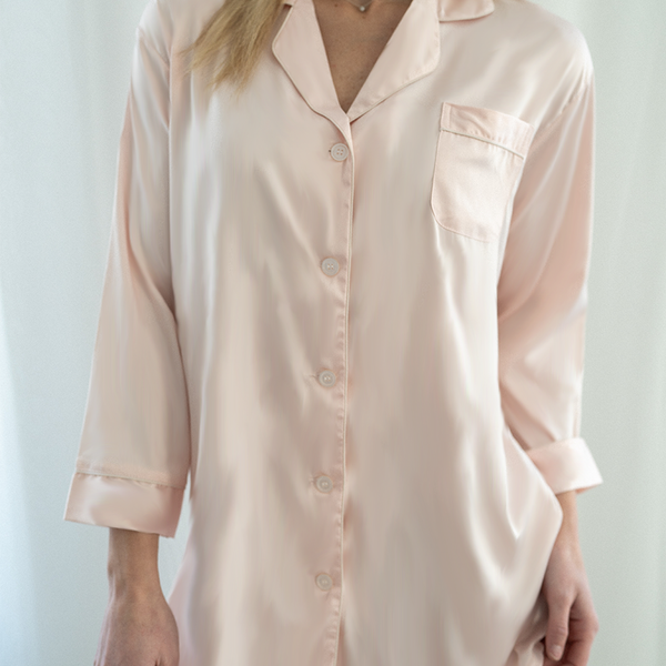 Blush Satin Sleep Shirt