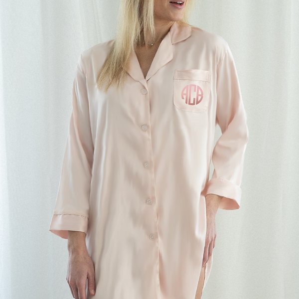 Blush Satin Sleep Shirt