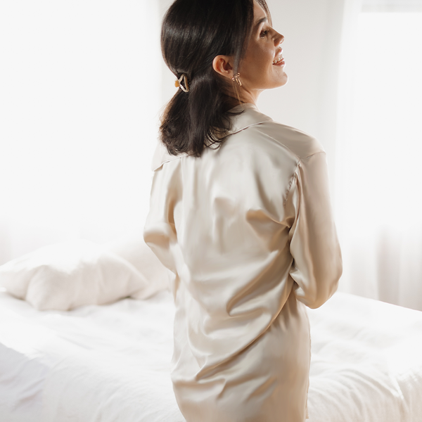 Champagne Satin Sleep Shirt