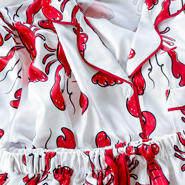 Coastal Crustacean Satin Pajamas