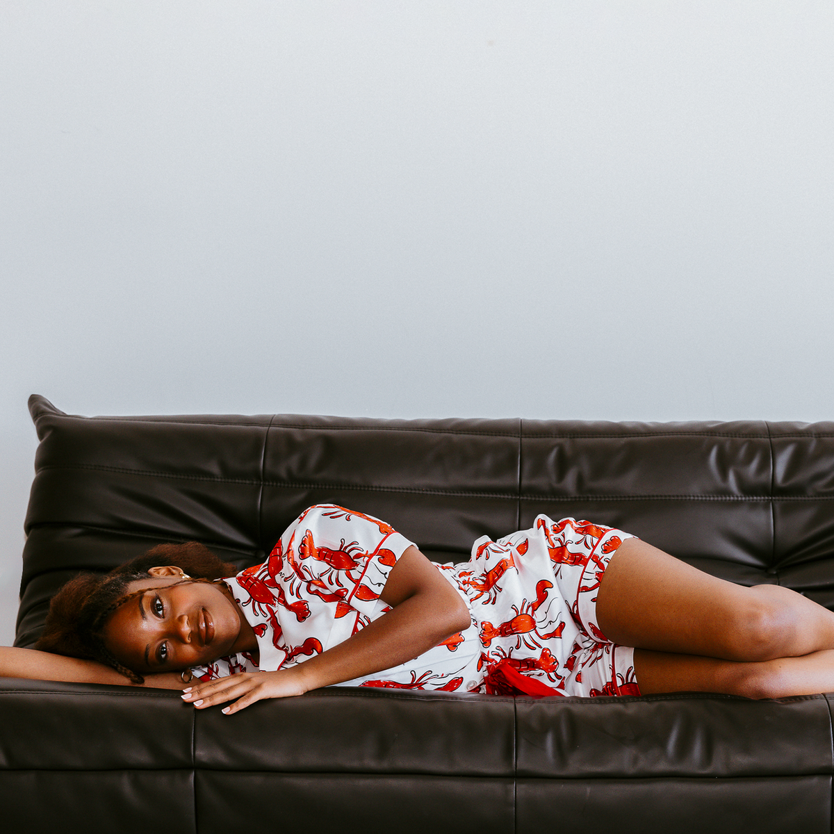 Coastal Crustacean Satin Pajamas