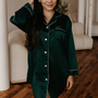 Forest Green Satin Sleep Shirt