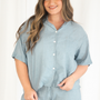 Light Blue Linen Matching Set