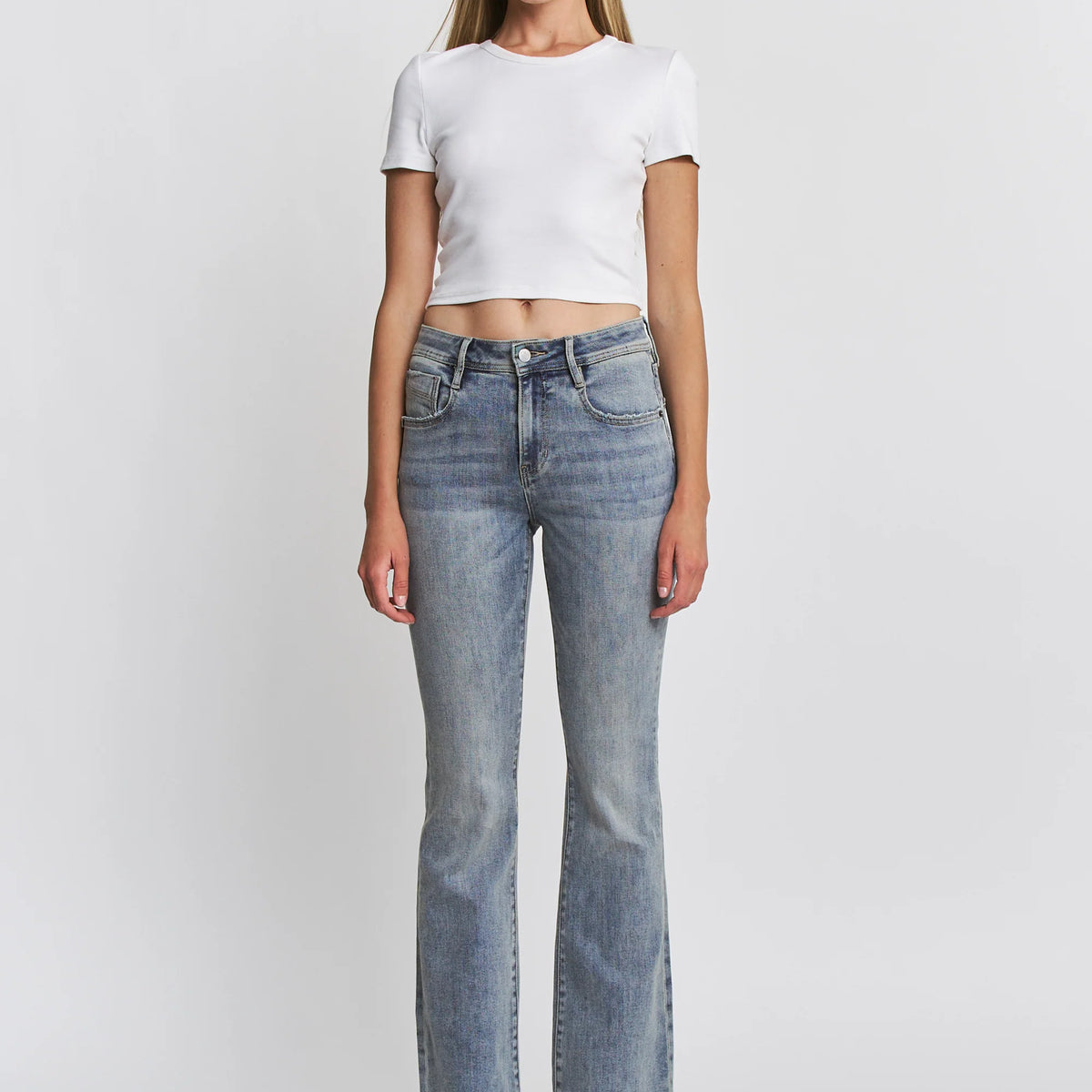 Hannah Mid Rise Bootcut- Mica Denim