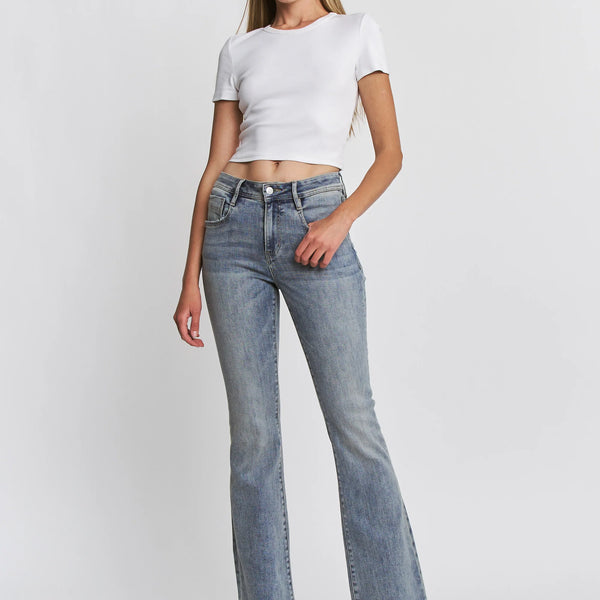 Hannah Mid Rise Bootcut- Mica Denim