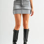 Mica- High Rise Cuffed Mini Skirt