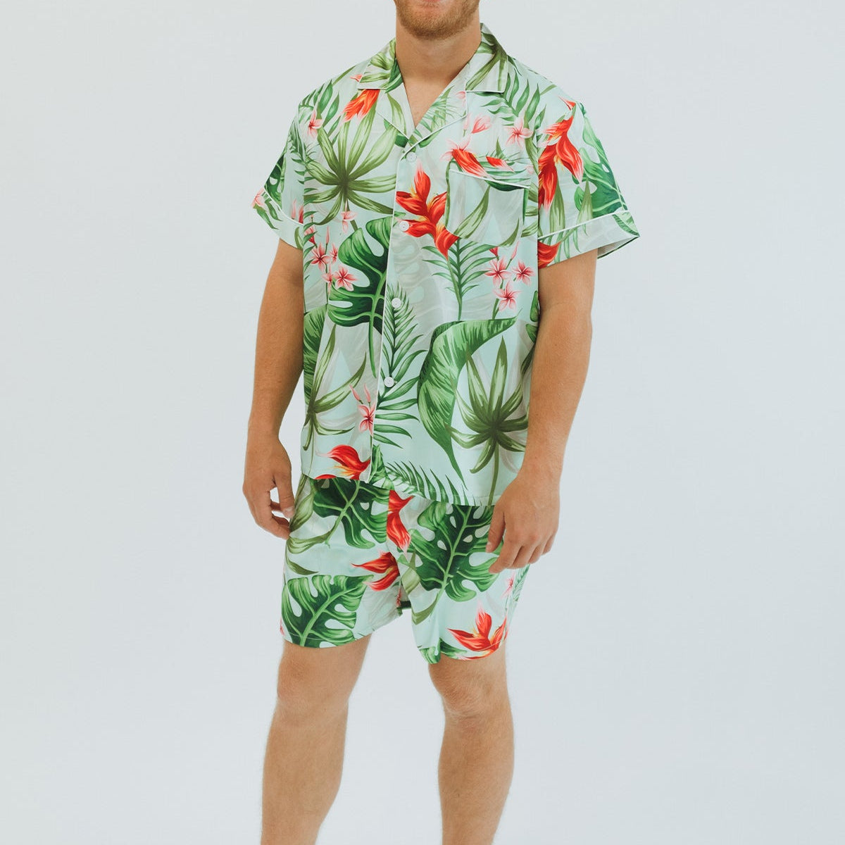 Men's Mint Tropical Pajama set