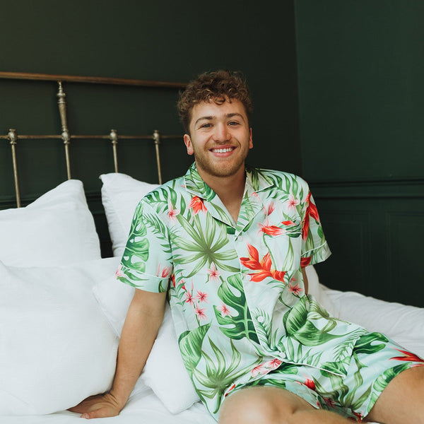 Men's Mint Tropical Pajama set