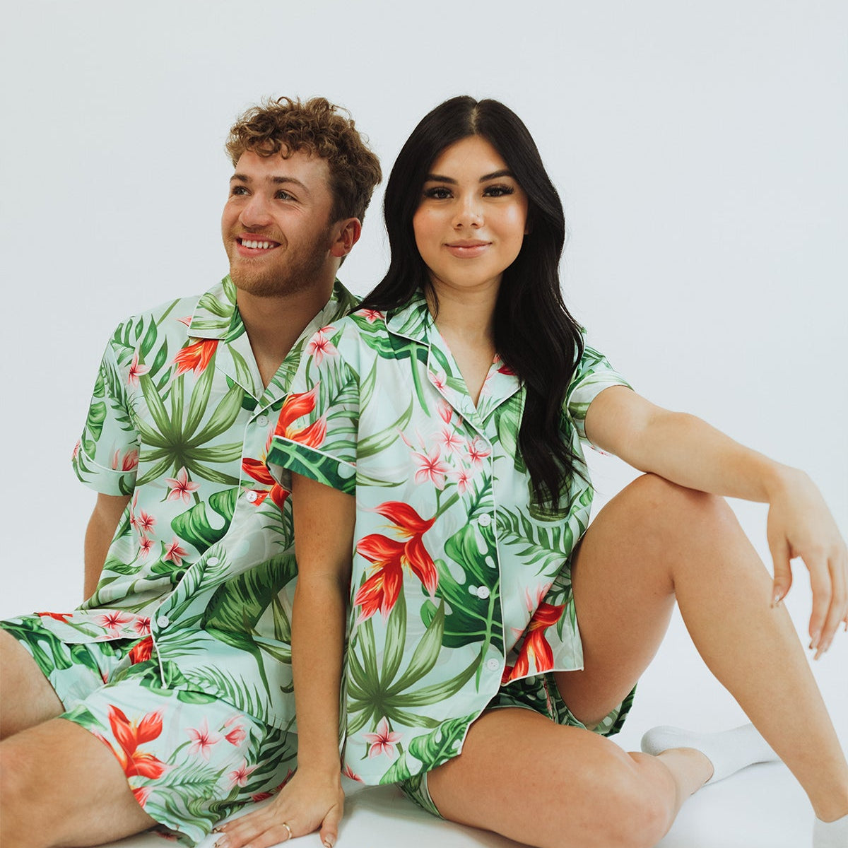 Men's Mint Tropical Pajama set