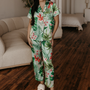 Mint Tropical Pajama Pants set
